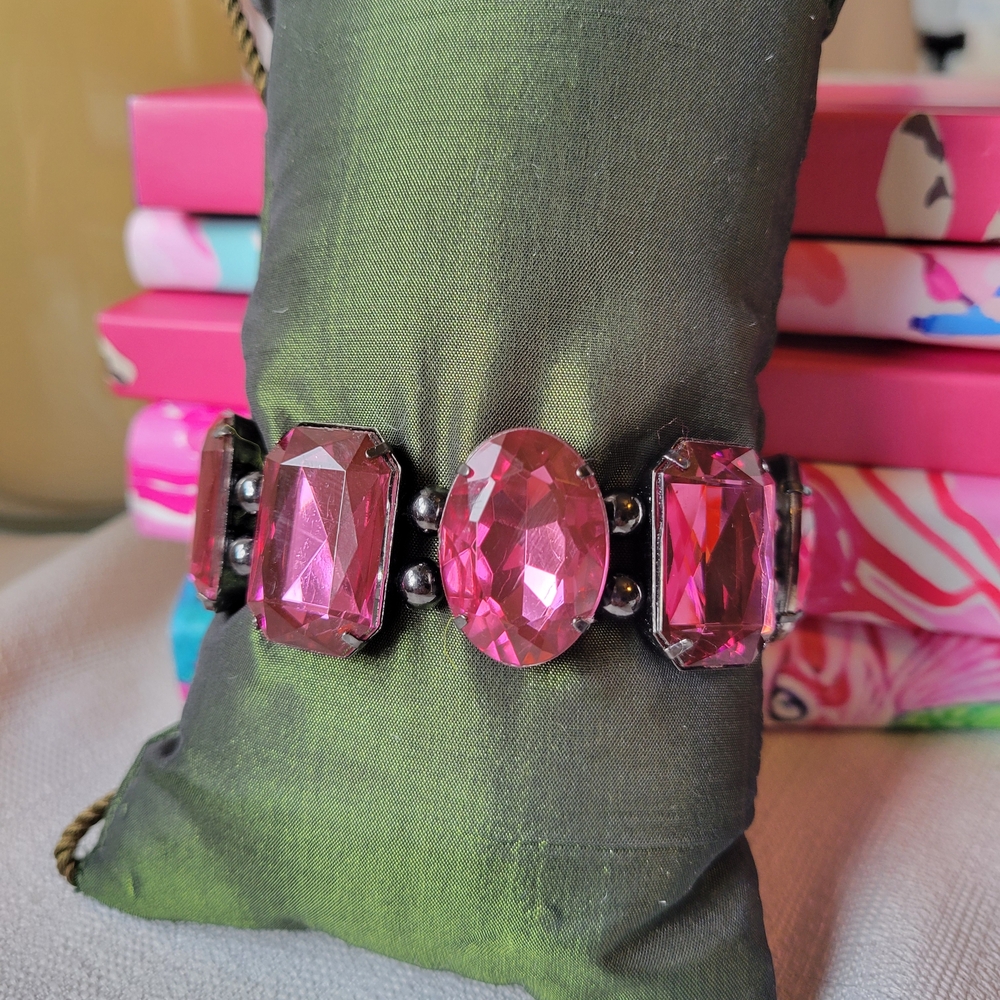 5/$25💎 Pink Chunky Crystal Stretch Bracelet